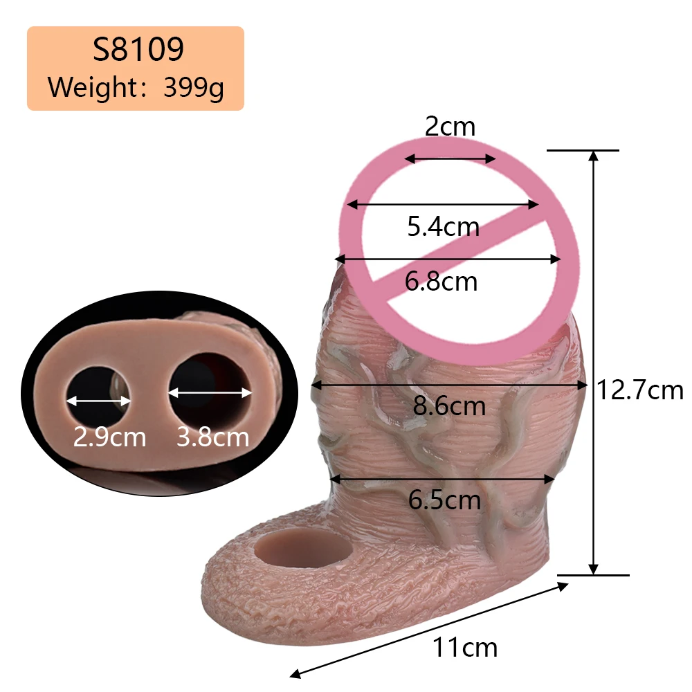 New Design Realistic Textured Cock Enlargement Sheath With Anti-off Ring Penis real Sleeve For Men Delayed Ejaculation Sex Toy