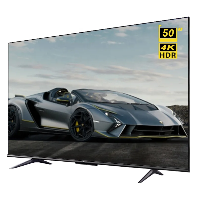 OEM  Factory Price 50 Inch Frameless Smart TV UHD 4K LED TV Television Flat Screen TV 50' Android For Home Hotel
