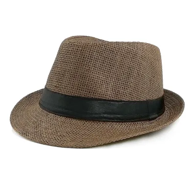 
L621 Fashion Womens Mens Unisex Fedora Trilby Cap Summer Beach Sun Straw Panama Hat 