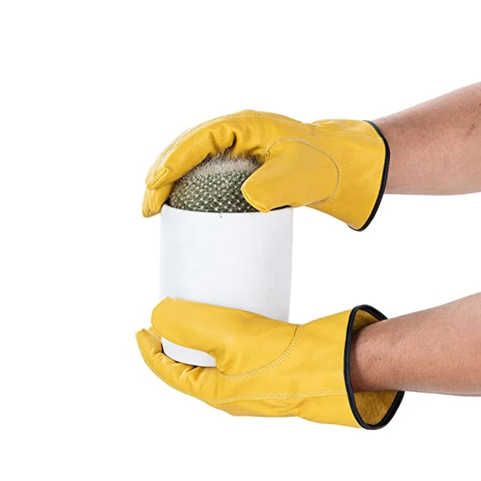 Top Grade Quality Non-slip Anti-scald Safe Leather Hand Gloves For Work