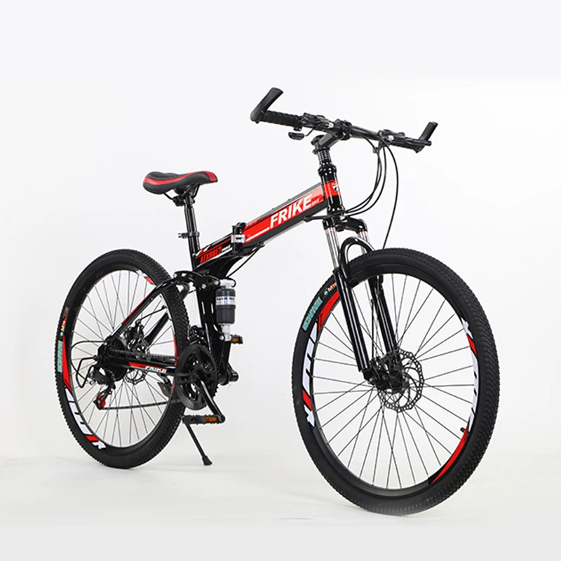 26 Inch Folding Bike Folded Bicycle Alloy Folding Bike 21/27 Speeds Foldable Cycle Adult Steel 18 Aluminum Alloy 16 Steel Crank