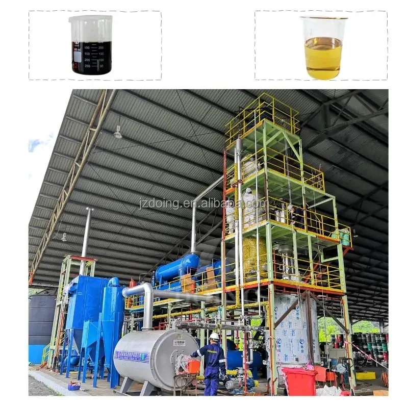 100kg to 14tpd waste oil distillation machine Refine crude oil to diesel recycling distillation plant