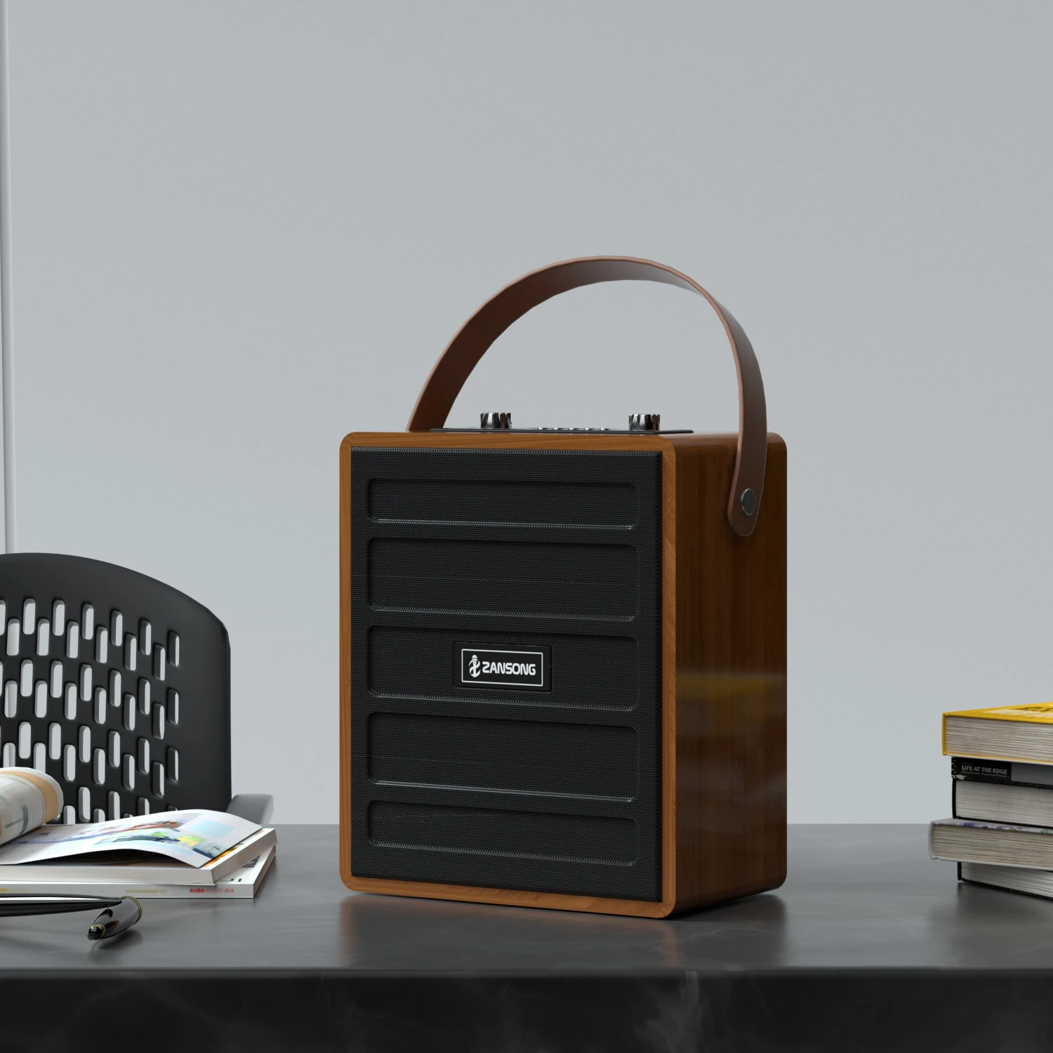 Zansong New Model 6.5-inch  BT Speaker S89  Portable Speaker, wooden player