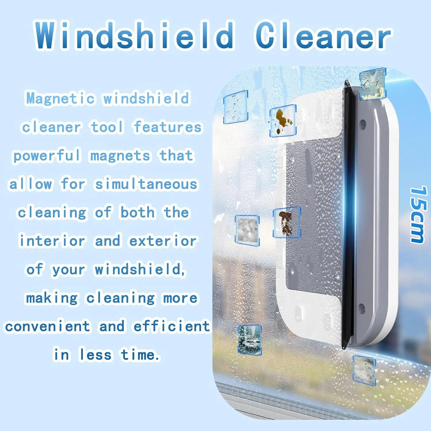 Window Cleaning Tools Glass Cleaner Adjustable Double Side Magnetic Window Wiper Cleaner Updated Magnetic Window Cleaner