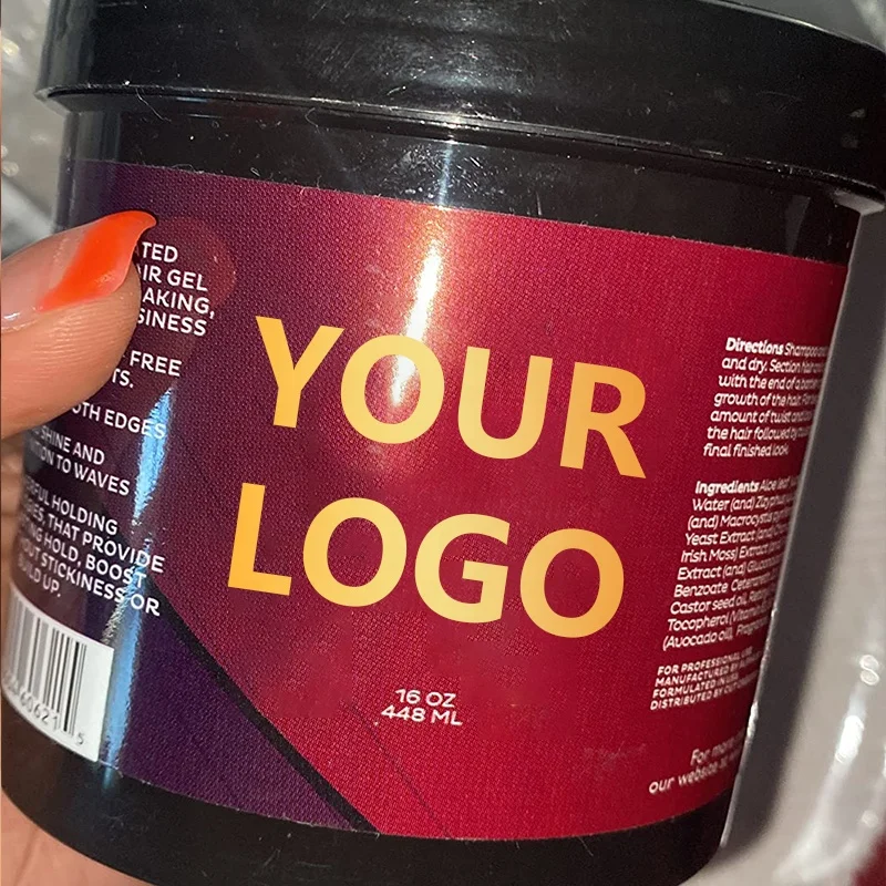 Private Label Shine Smooth Vegan Edge Control gel Extreme Hold Custom Logo oem odm Styling product Braiding Loc Gel