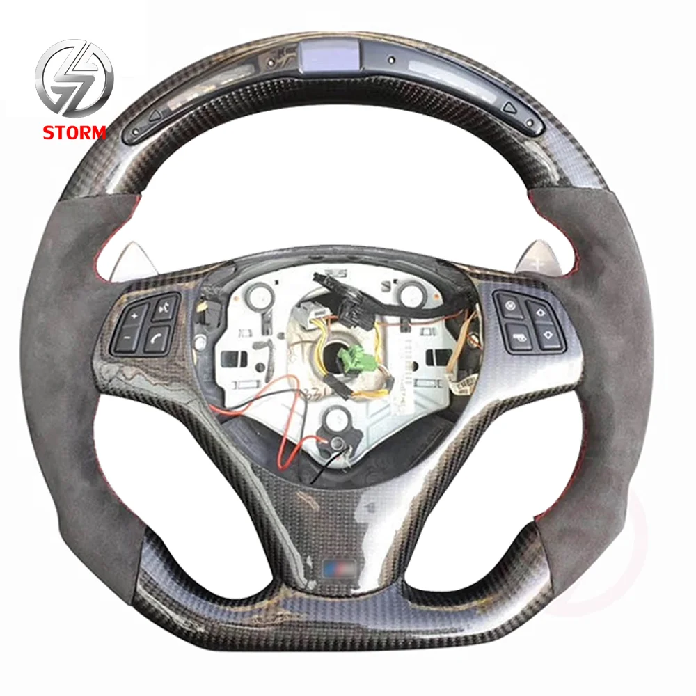 New design with alcantara real carbon fiber steering wheel for BMW 3 series e46 f10 f30 e36 e90 e60 e39 e34 e92 e70
