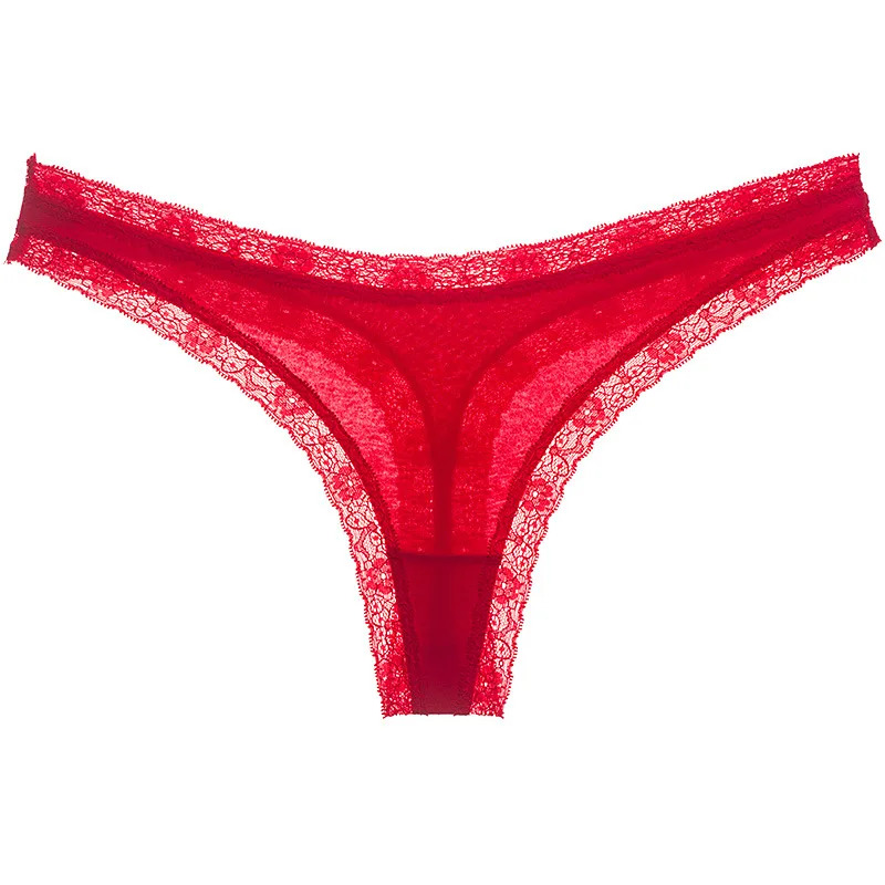 Lace panties sexy plus size panties ladies high-end sexy lace G string transparent thong