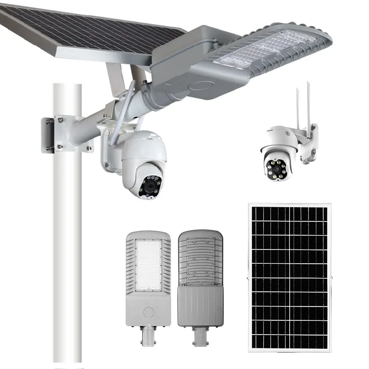 LAP IP65 Waterproof Wireless Remote Control Wifi Camera CCTV Solar Street Light With Camera