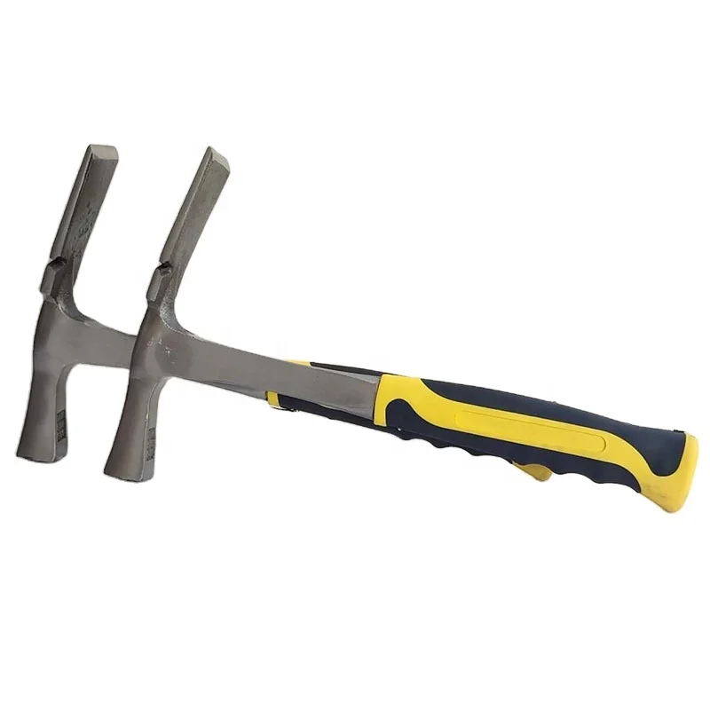 Magnetic roof axe wooden handle sheep horn hammer tent ground nail iron hammer life-saving tool