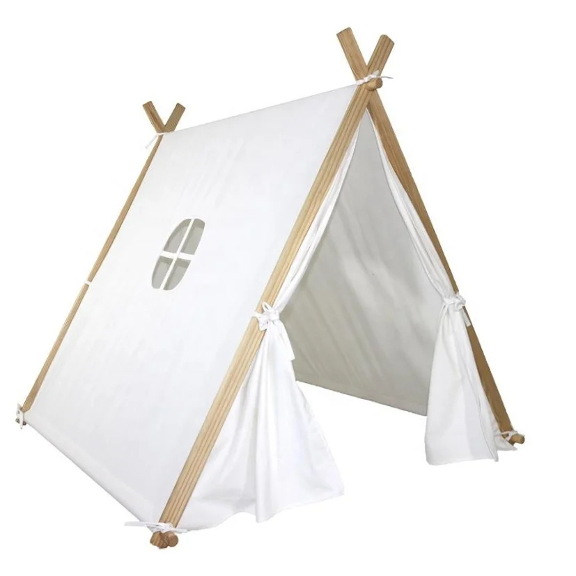 Factory Wholesale Indoor Outdoor Children Play House Toy Sleepover Teepee Indian Kids A Frame Tent for Celebration Parties