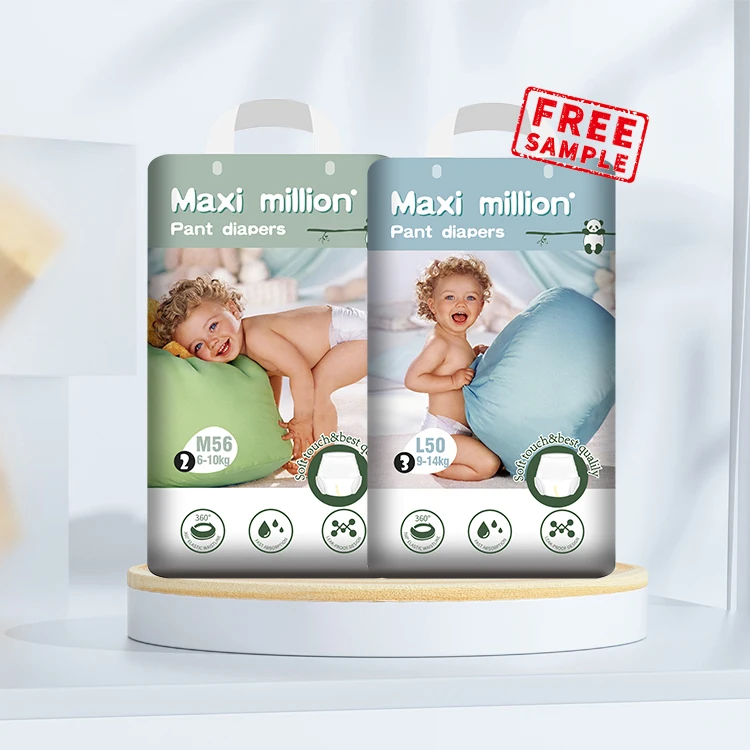 OEM Private Label Baby Diaper Pants Disposable 3D leak guard baby Training pants breathable softness babies training pant