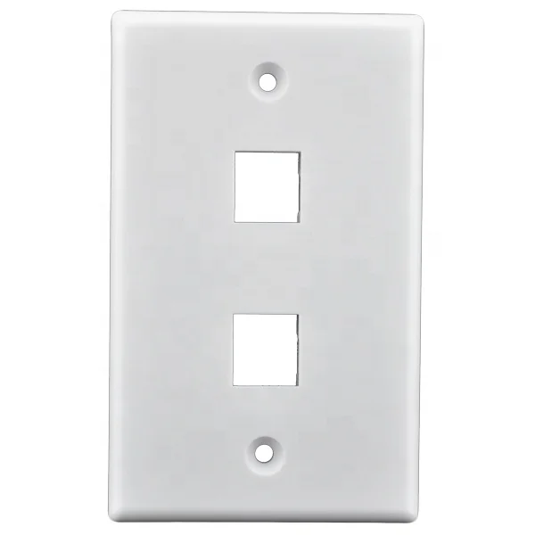 High Quantity ABS wall mount 2 port faceplate rj45