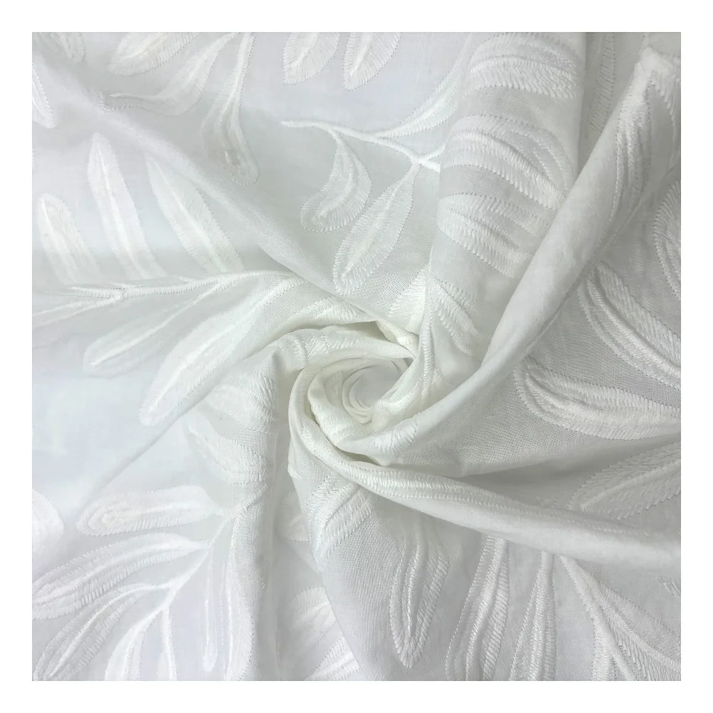 100% хлопчатобумажная кружевная ткань с цветочной вышивкой 58 дюймов египетская хлопчатобумажная ткань для простыни в рулоне