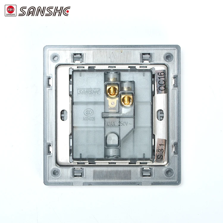 SANSHE  hot sale fashion 250V 16A light wall dimmer switch socket telephone TV socket electrical switch controller with led
