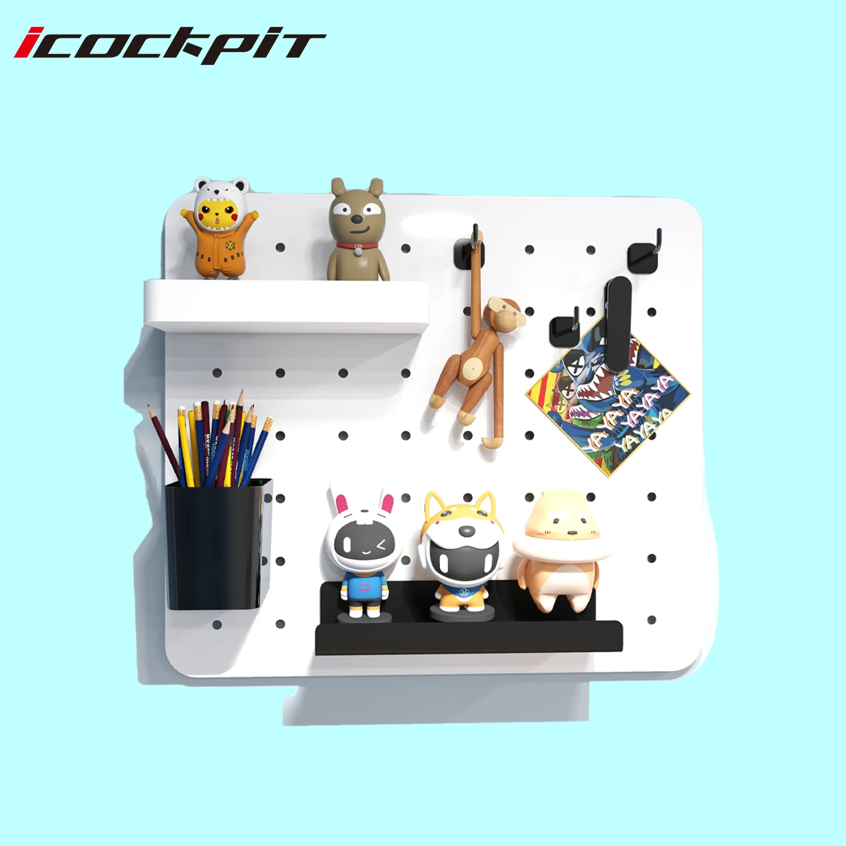 Metal pegboard pegboard display hook for any place in the house Functional peg hook display home pegboard