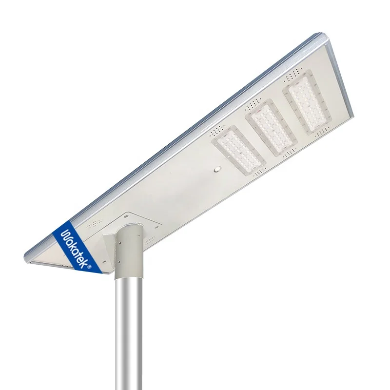 WAKATEK  Outdoor Lighting Manufacturer 6000K ~6500K Color Temperature 60W All In One Solar Street light