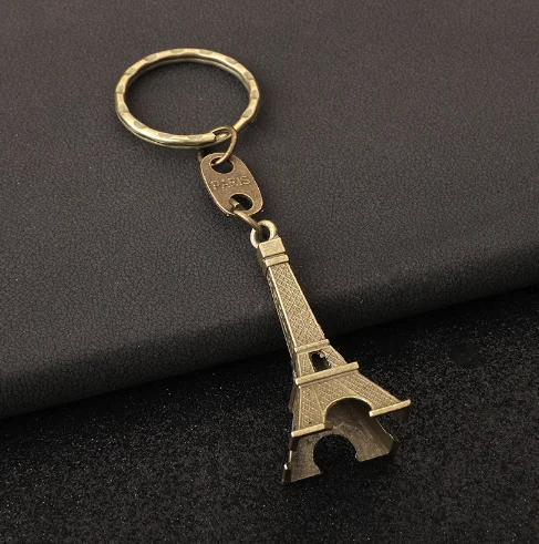 3D Key Ring Maker Metal Silver Souvenir Key Chain Keyrings Custom Eiffel Tower Keychain Wholesale