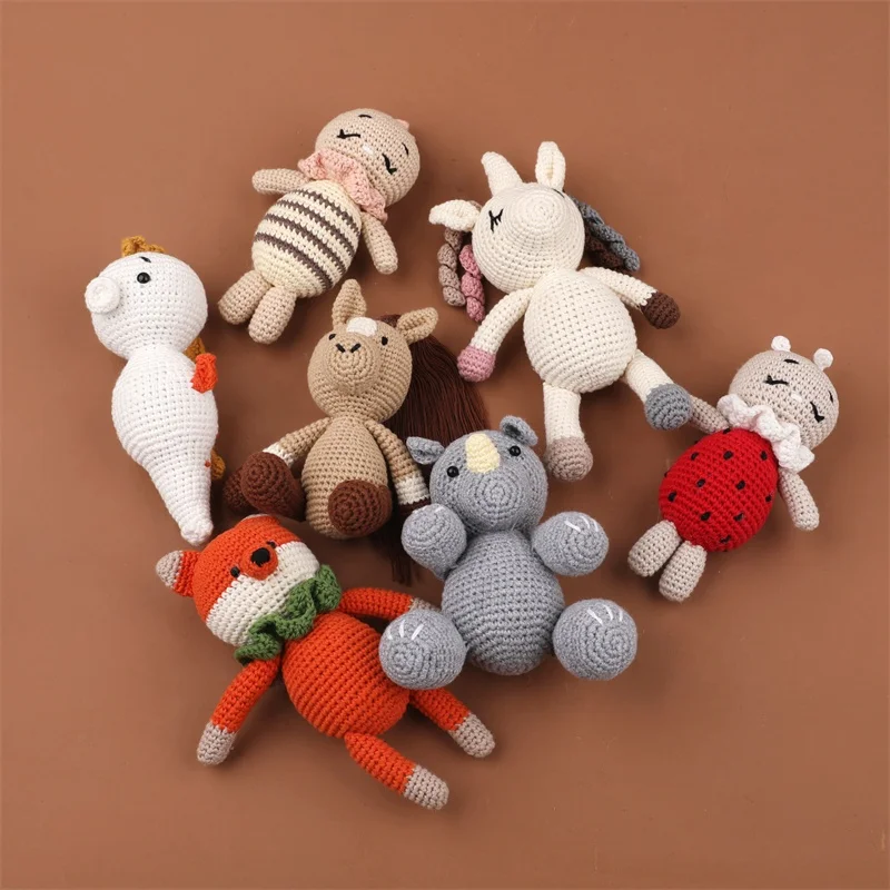Hand Made Diy Amigurumi Plush Custom Doll Stuffed Bear Rabbit Baby Crochet Animal Knit Toy