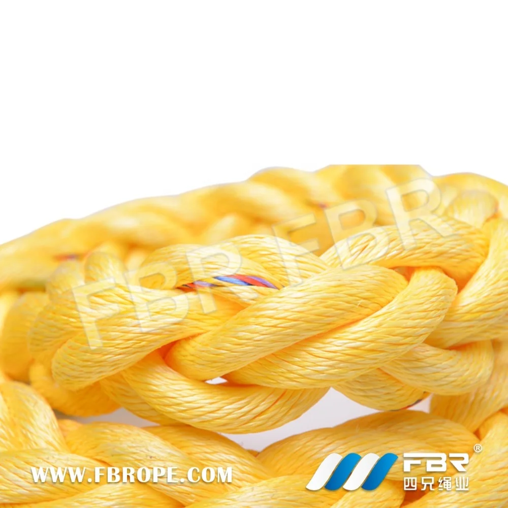 pp  floating mooring rope polypropylene danline towing rope  polyolefin rope  for boat 8 strand or 12 strand