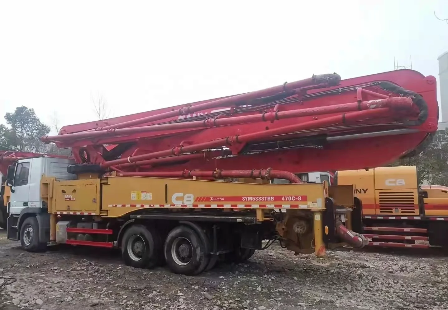 Pump Truck Concrete Boom Pump Machinery Cement Mixer Pumping Mobile Machines Diesel