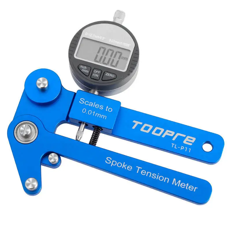 TOOPRE BIKING Aluminum Alloy Bicycle Spoke Tension Meter Round Spokes Repair Tools Wheel Accessories Bicycle Spoke Tension Meter