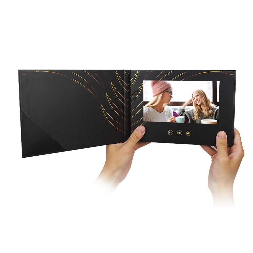 Рекламный 7 дюймов ЖК-дисплей видео книга чистый цифровая подарочная карта для маркетинговый рекламный бизнес свадебные туфли