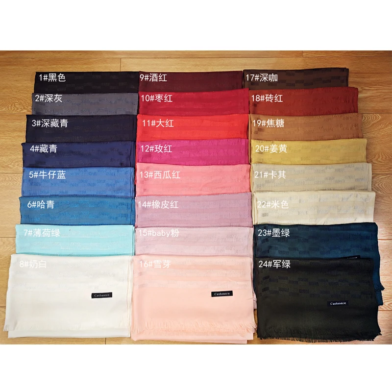 Wholesale Women Pashmina  Many Colors Available  Summer Jacquard silk Muslim Head Shawl Scarf Hijab