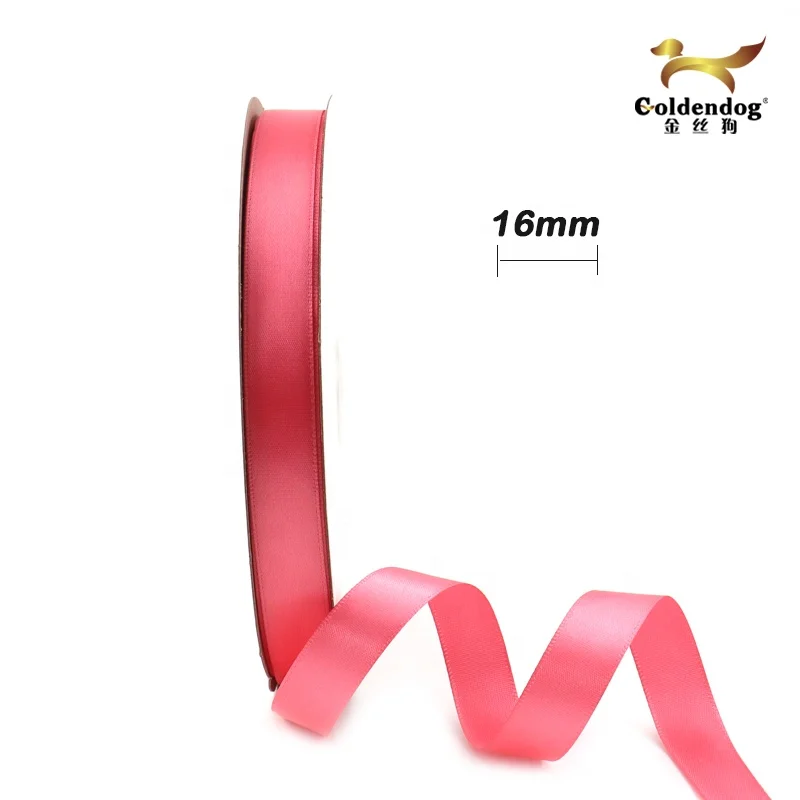 Mafolen factory price 3-100mm width 100% polyester  pure pink color silk satin ribbon for gift wrapping decorative
