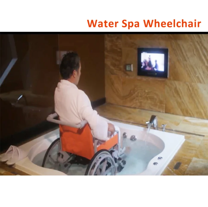 Water Spa access wheelchair / water spa wheelchair for disabled people with rehabilitation treatment