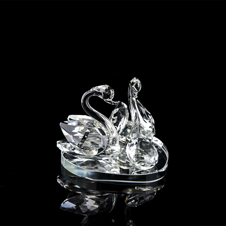 Personal Customization Swan Elegant Crystal Glass Swan For Wedding Giveaway Gifts