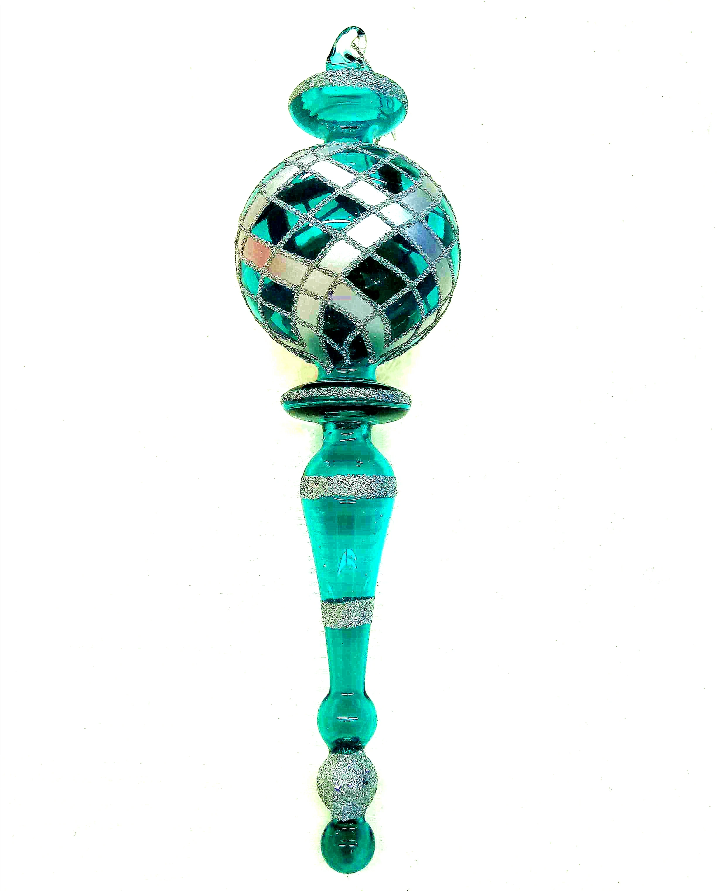 Custom Red Hand Blown Glass Icicle Ornaments Mercury Glass Christmas Ornaments