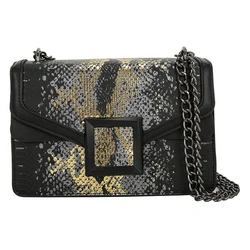 Bag handbag han edition of vogue of new fund of 2021 foreign trade chain shoulder inclined shoulder bag snakeskin grain texture