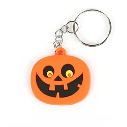 Explosion Pumpkin Bat Ghost Keychain Halloween PVc Soft Keychain Bag Ornament