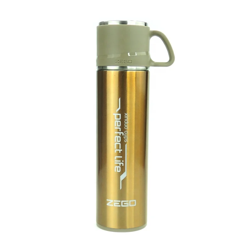 Customized Logo Double Wall Drinking Bottle Stainless Steel Thermos Vacuum Flask