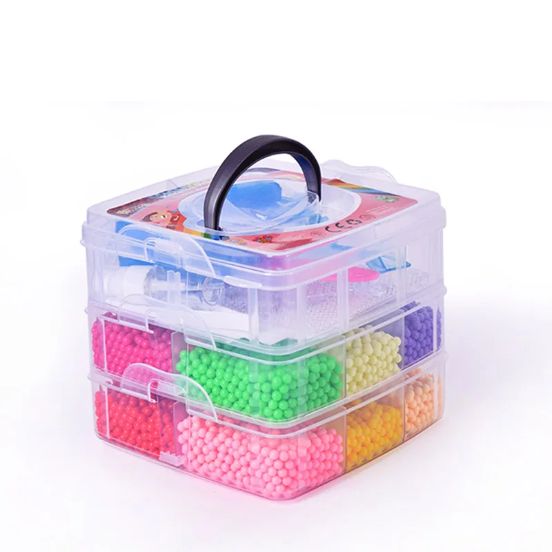 2024 Three-floor BOX Water Fuse Beads New Christmas Gift For Kids 5mm Fuse Beads Set 12colors  DIY Education Toys