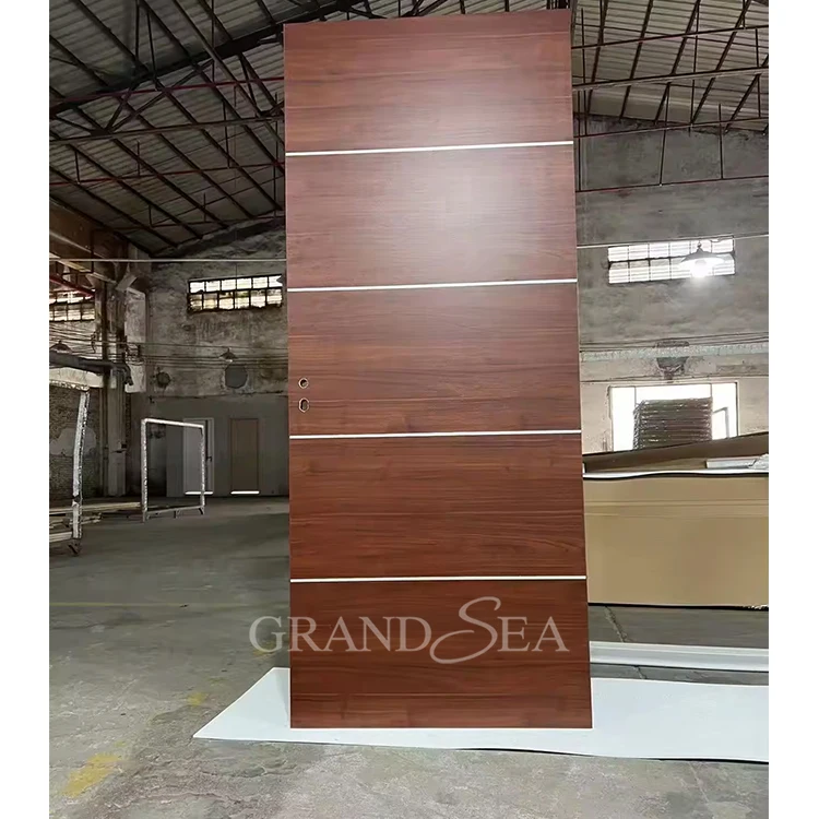 Factory Cheap Residential Entrance Simple Eco-Friendly Bedroom Wooden Door Bathroom Waterproof