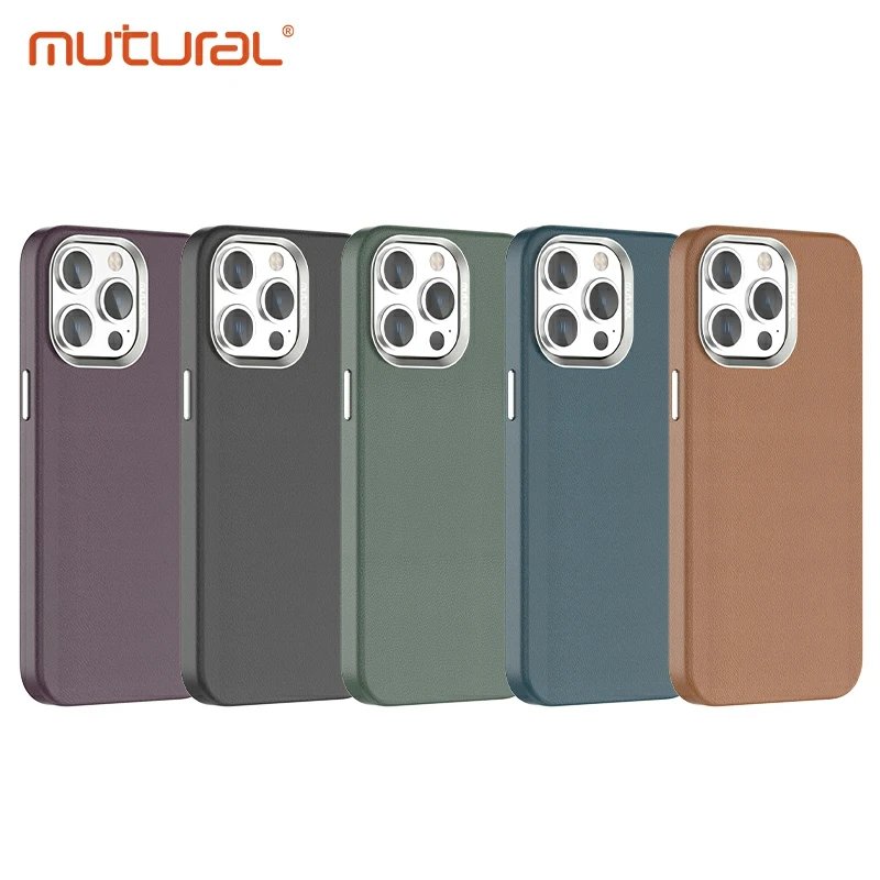 Luxury Leather Case For iPhone 15 Custom Magsafe Phone Case Durable PC Leather Cellphone Cover For iPhone 12 13 14 Pro Max