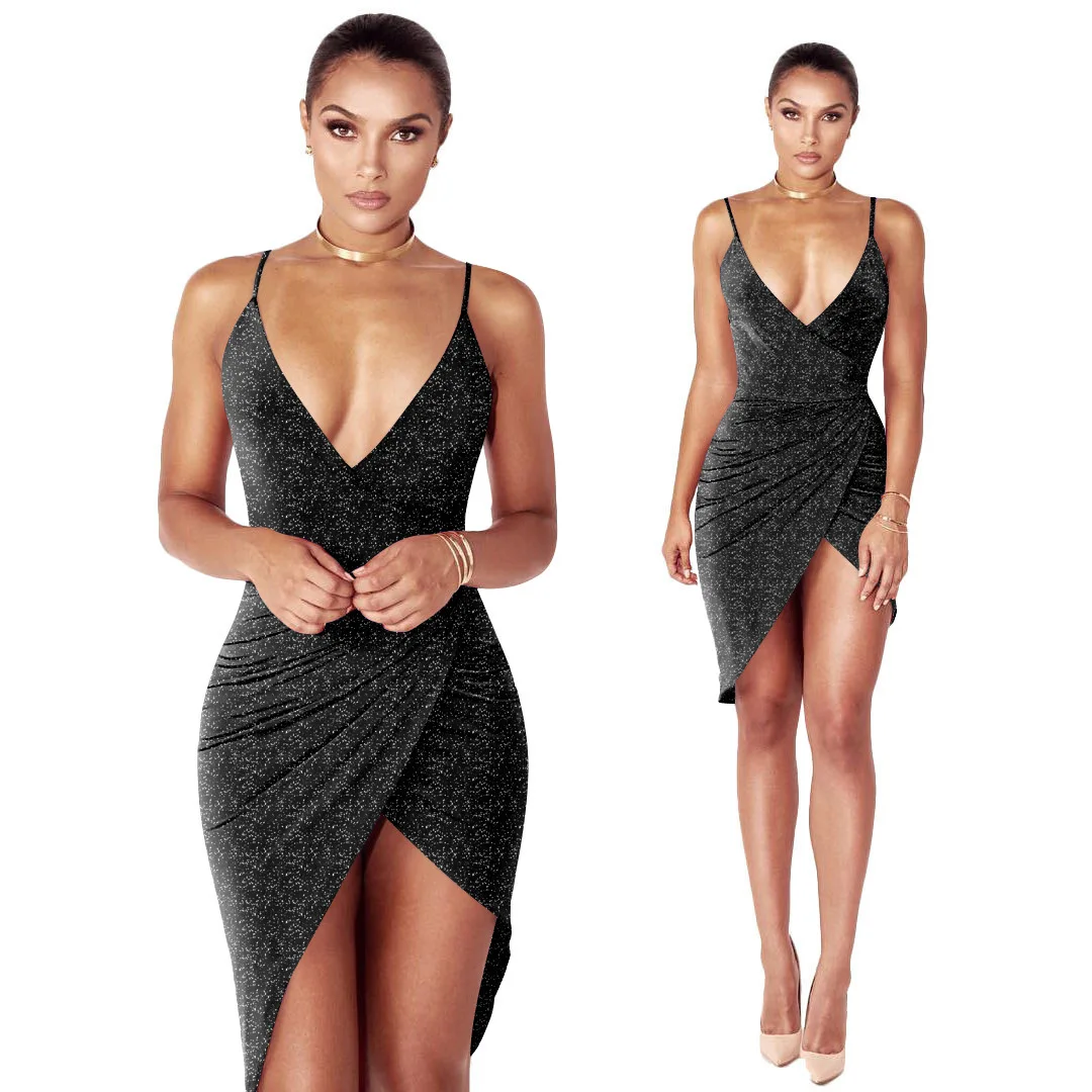 
XLL In stock party wear v-neck evening dresses for ladies sexy club dress 2021 stylish sexy dress 