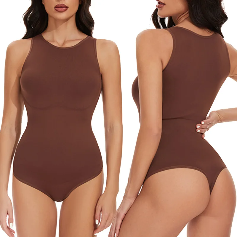 Hot Selling Seamless Black Sleeveless Sculpting Slimming Body Shaper Shapewear Bodysuit For Women