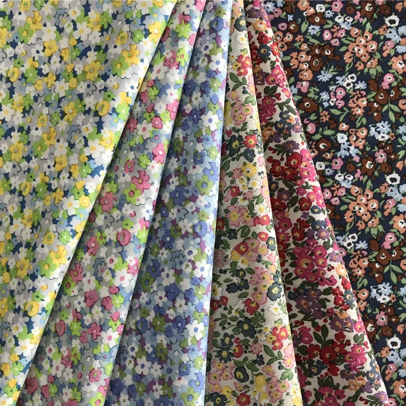 RTS 40S Poplin Flower Liberty London Cotton Fabric For Dress