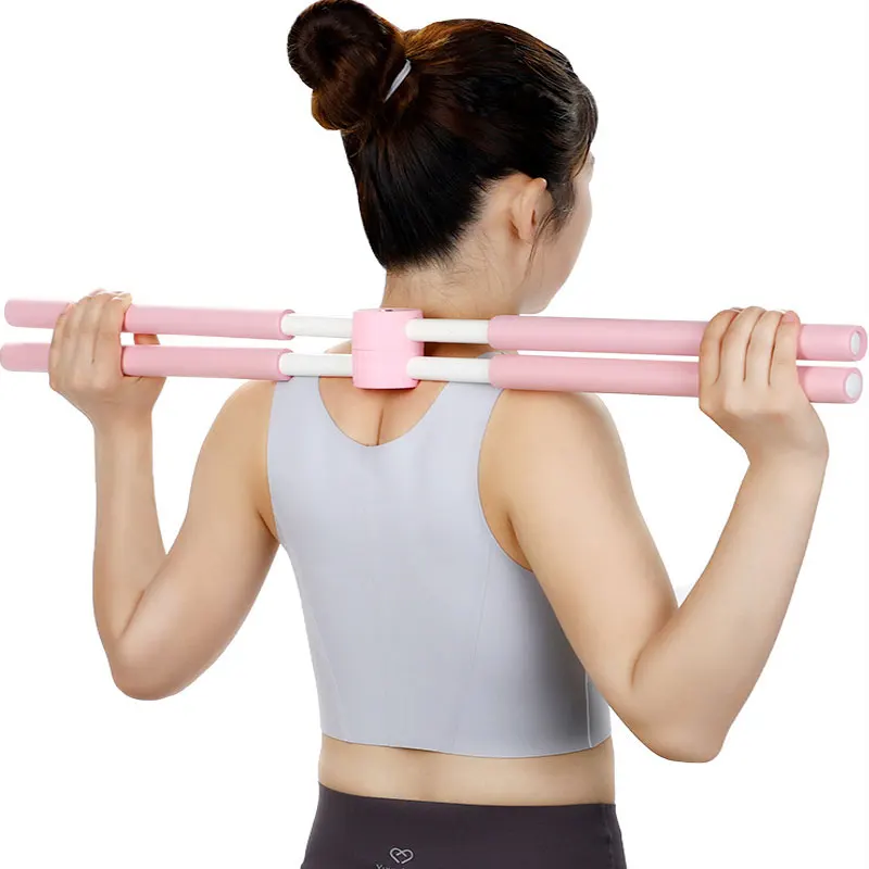 High Quality Adjustable Open Back Shoulder Stick Correct Hunchback Correction Cross Yoga Stick Correct Hunchback Training Stick