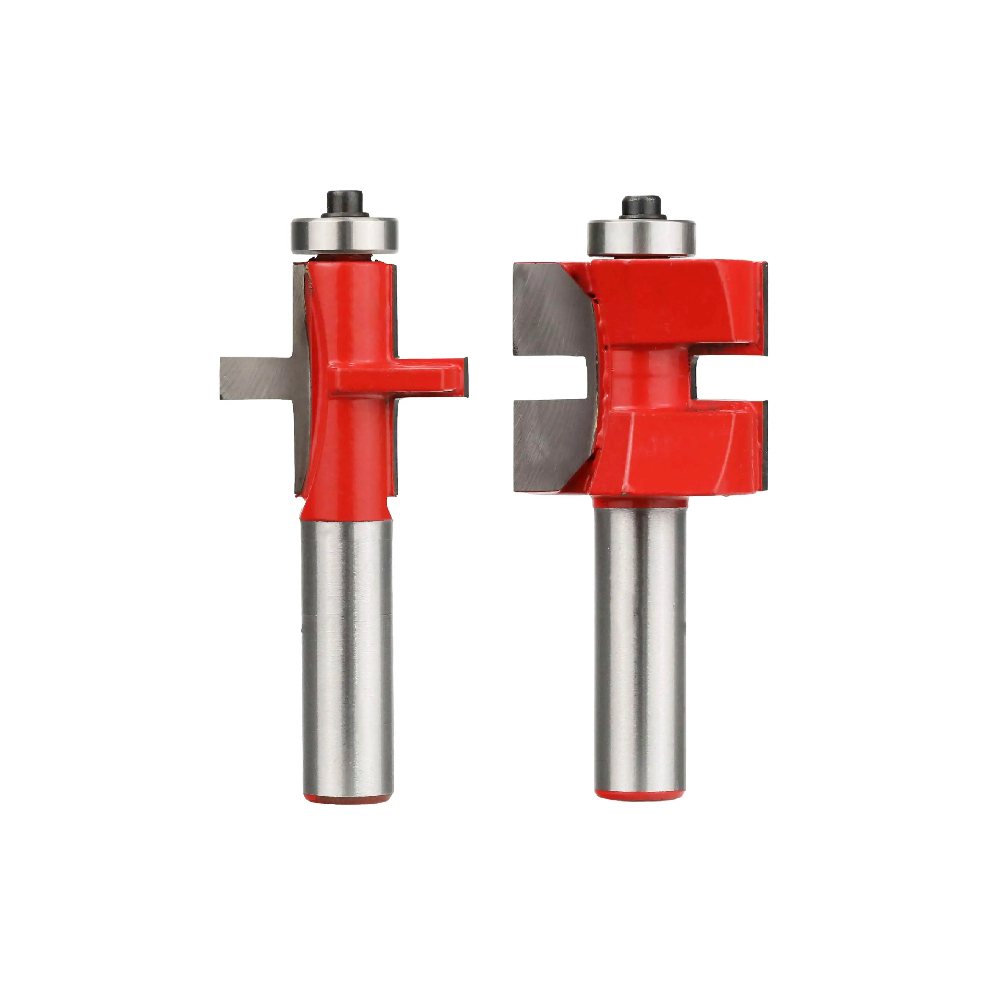 2PC 12mm 1/2 SHANK Tongue & Groove Bits Assembles Bit With Bearing Solide Moulding Router Bits Set Wood cutter