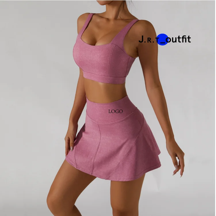 JRT Women Summer Golf Breathable High Waist Nylon Fitness Gym Yoga Tennis Skirt