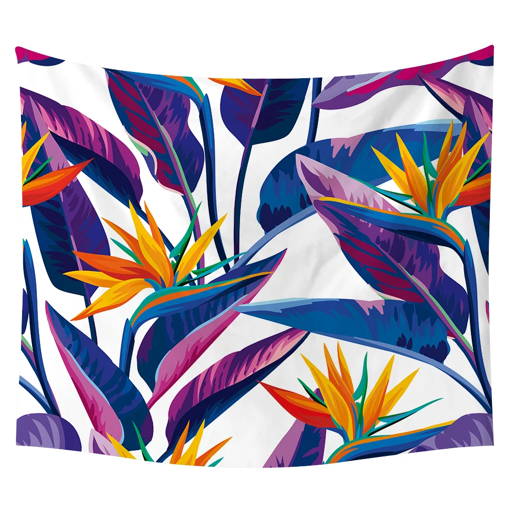 Large Green Leaves Tropical Palm Tree Leaves Decor Tapestry Wall Hanging Decor Tapestry Abstract Art Wall Decoration Blanket