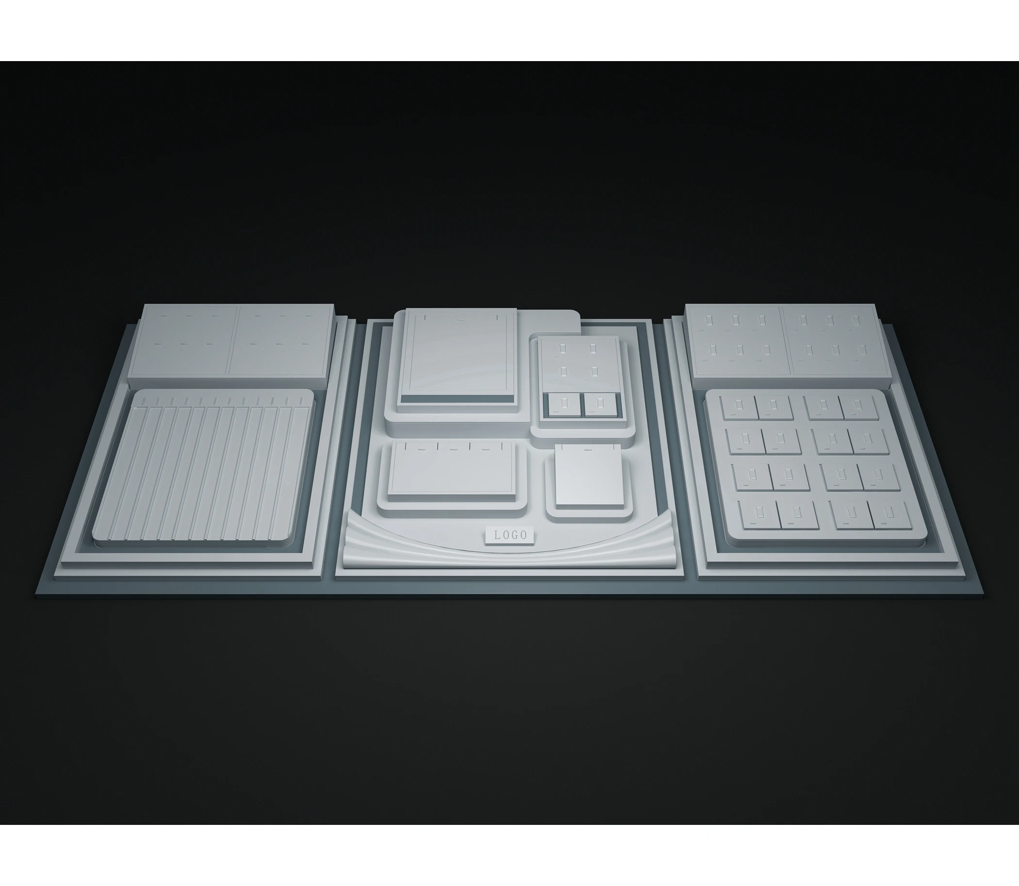 Wholesale logo European Fashion Wooden Mannequin Jewelry Display Props Stand Set For Pearl