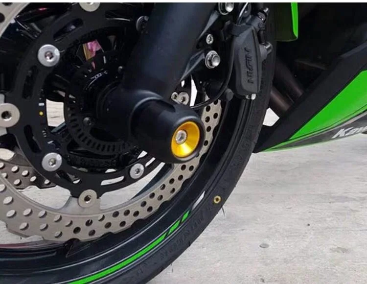 Motorcycle Front CNC Wheel Axis Fork Crash Protection Slider Stand Screw For KAWASAKI Z900 2017 2018 2019