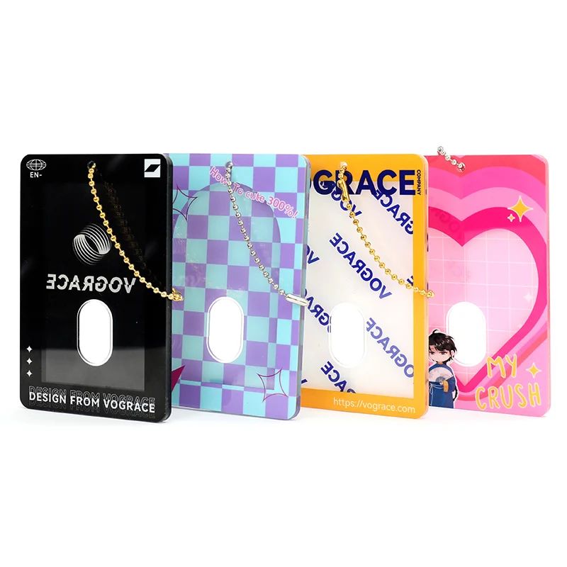 Vograce DIY Custom Double Sided Printed Make Charms Anime Acrylic Key Chain Accessories Card Holder Acrylic Keychains