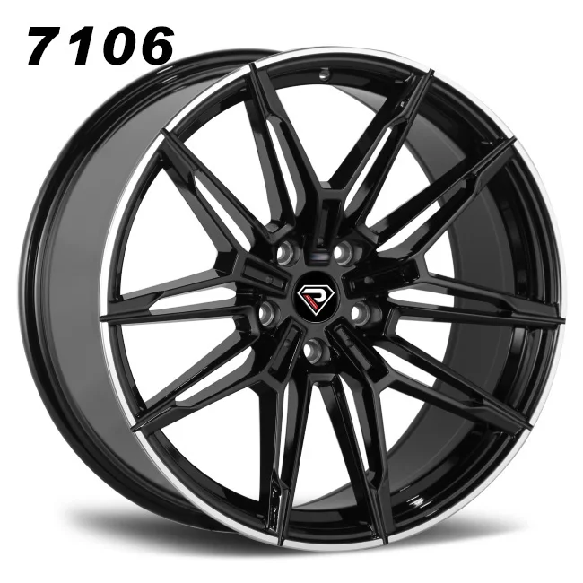 WHEELSHOME REP 7106 New M4 19inch rims Multi-V shape spokes Gunmetal Machined Face Alloy wheels