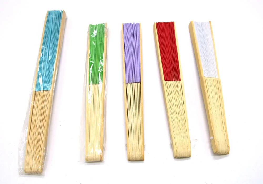 
wholesale custom personal bamboo paper folding hand fan 