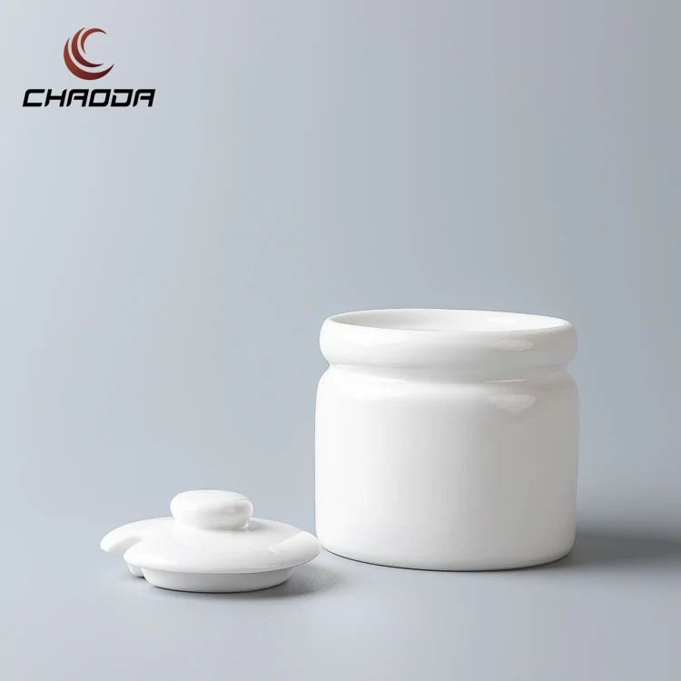 Customized Ceramic Sugar Jar Set Sugar Bowl Condiment Bottles Set With Lid For Home And Kitchen